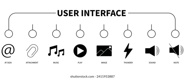 User interface banner web icon vector illustration concept