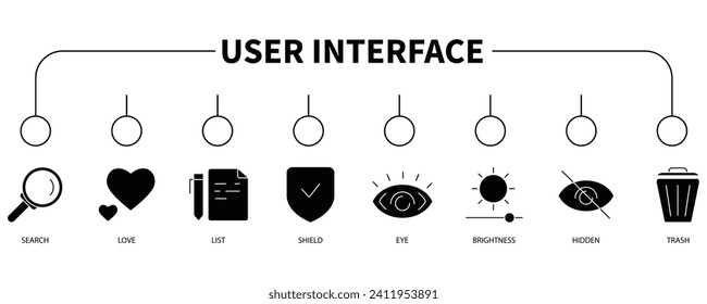 User interface banner web icon vector illustration concept