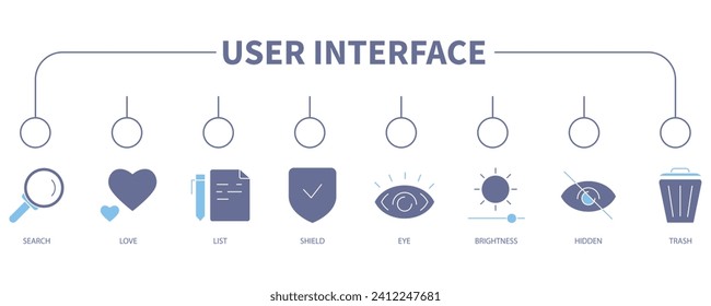 User interface banner web icon vector illustration concept