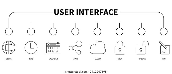 User interface banner web icon vector illustration concept