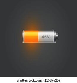 User interface  battery charge level indicator
