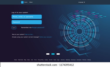 User interface for Big data flow processing concept, cloud database, isometric vector, web hosting and server room icons. Smart city concept in database system, Interactive design