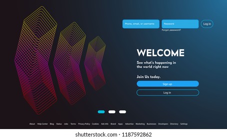 User interface for Big data flow processing concept, cloud database, isometric vector, web hosting and server room icons. Smart city concept in database system with abstract background
