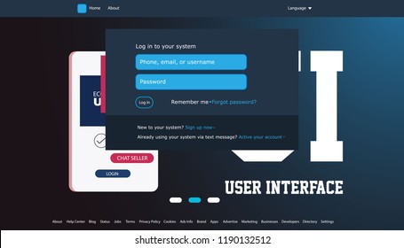 User interface for Big data flow processing concept, cloud database, isometric vector, web hosting and server room icons. Smart city concept in database system with abstract background