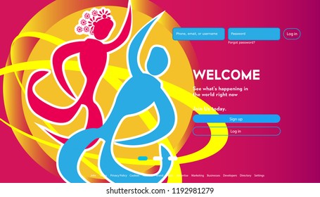 User interface for Big data flow processing concept, cloud database, isometric vector, web hosting and server room icons. dance concept in database system