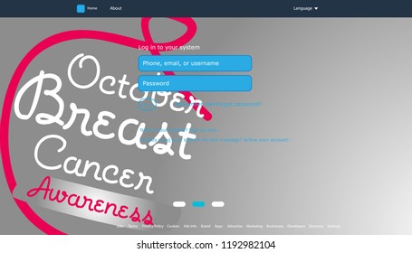 User Interface For Big Data Flow Processing Concept, Cloud Database, Isometric Vector, Web Hosting And Server Room Icons. Breast Cancer Awareness Concept In Database System