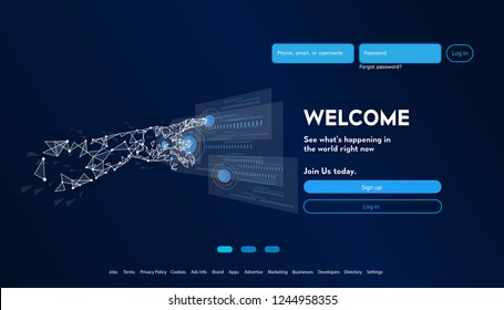 User interface for Big data flow processing concept, cloud database, geometric and isometric vector, web hosting and server room icons. Smart city concept in database system