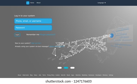 User interface for Big data flow processing concept, cloud database, geometric and isometric vector, web hosting and server room icons. Smart city concept in database system
