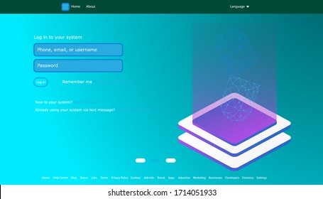 User interface for Big data flow processing concept, cloud database, isometric vector, web hosting and server room icons. business and technology concept in database system