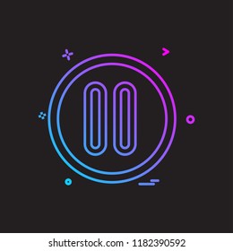 User interface button icon design vector