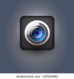 User interface camera lens icon