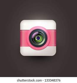 User interface camera lens icon
