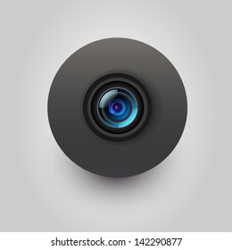 User interface camera lens icon