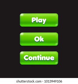 User Interface - Cartoon Buttons - Mobile Game Graphic Assets