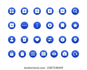 User Interface Circular Filled Style. Perfect for Websites, Landing Pages, Mobile Apps, Presentations, and Other Projects. Suitable for User Interface and User Experience UI UX.