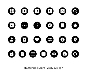 User Interface Circular Filled Style. Perfect for Websites, Landing Pages, Mobile Apps, Presentations, and Other Projects. Suitable for User Interface and User Experience UI UX.