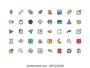 User Interface Color Icon Set
