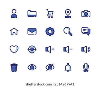 User Interface Colored Icon. Business and Technolgy Theme.