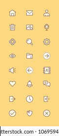User Interface Colored Line Icon Set