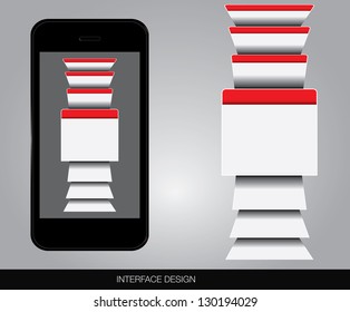 User interface concept in editable vector format.