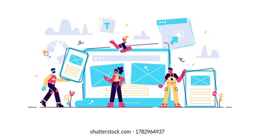 User interface Concept for web page, banner, presentation, social media, documents, cards, posters. Vector illustration