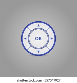 User Interface Control. Colored Web Element. Circle menu. Vector.