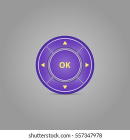 User Interface Control. Colored Web Element. Circle menu. Vector.