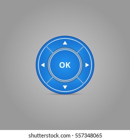 User Interface Control. Colored Web Element. Circle menu. Vector.