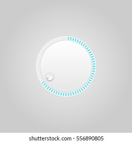 User Interface Control. Grey Web Element. Circle menu. Vector.