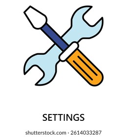 User Interface Control and Settings vector Icon design