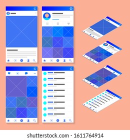 User interface design. App design. Mobile phone interface. Application design. Social media. UI.