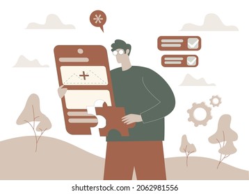 User interface design concept illustration vector