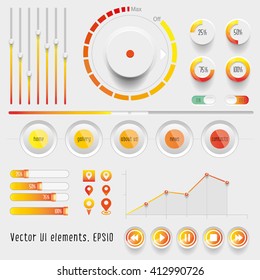 User Interface Design Elements | Clean UI Kit | EPS10 Vector Graphic