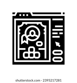 user interface design game  glyph icon vector. user interface design game  sign. isolated symbol illustration