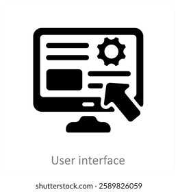 User Interface and design icon concept