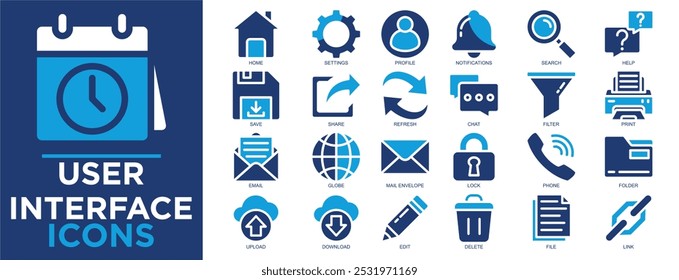 user interface, design, screen, technology, vector, graphic icon set. Outline icons collection. Simple vector illustration	