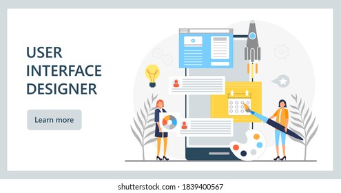 User Interface Designer Concept Vector Ui Stock Vector (Royalty Free