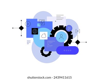 User interface elements. Abstract composition. Simple flat graphics. Vector file.