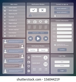 User Interface elements. Eps 10