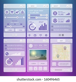 User Interface elements for mobile applications. Eps 10