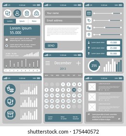 User Interface elements for mobile applications. Eps 10