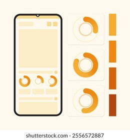 User interface elements set for mobile or web application