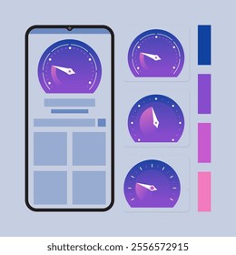 User interface elements set for mobile or web application
