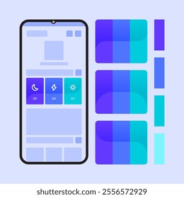 User interface elements set for mobile or web application
