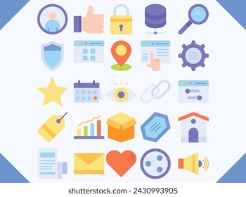 user interface flat icon design for your business