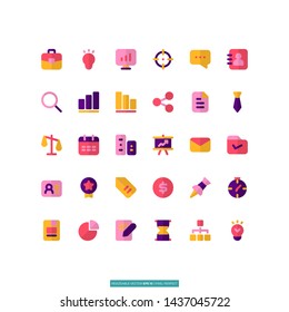 User Interface Flat Icon Set Vector Illustration Logo Template For Website Or Mobile App.