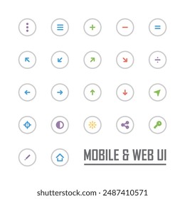 User Interface Flat Icons and Buttons.