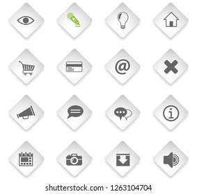 user interface flat rhombus web icons for user interface design