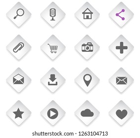 user interface flat rhombus web icons for user interface design