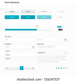 User Interface Form Elements Vector